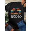 Black Rodeo Graphic Print Short Sleeve Graphic Tee