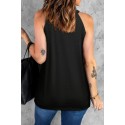 Black Happy Easter Bunny Distressed Tank